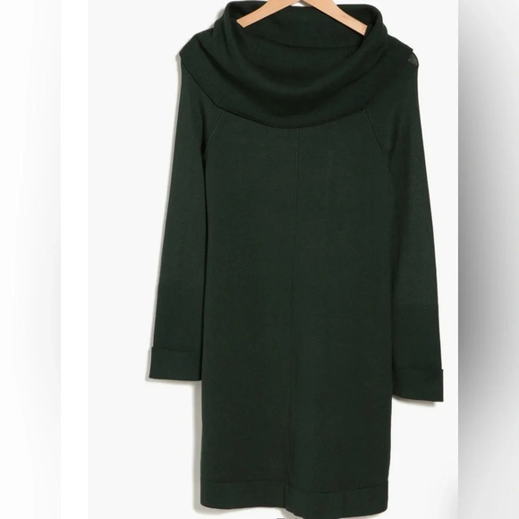 Vince Camuto Hunter green cowl neck Sweater Dress Size Small - Picture 12 of 12